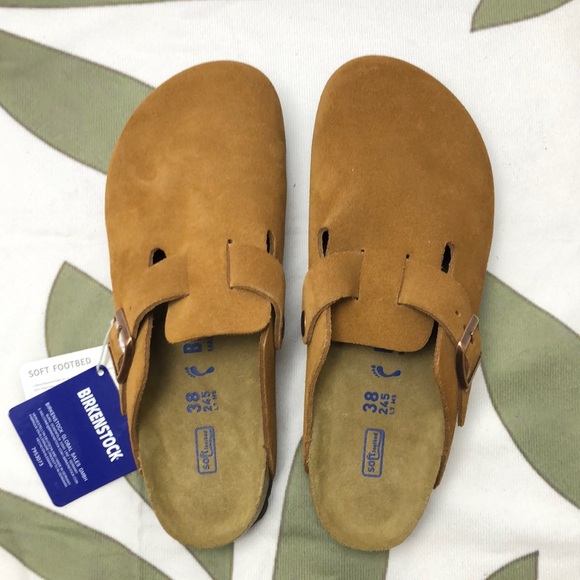 NWT Women's Mink Suede Birkenstock Boston Shoes - Narrow Fit - Picture 2 of 8